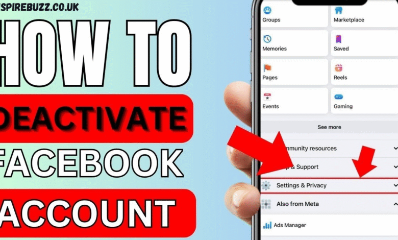 how to deactivate facebook
