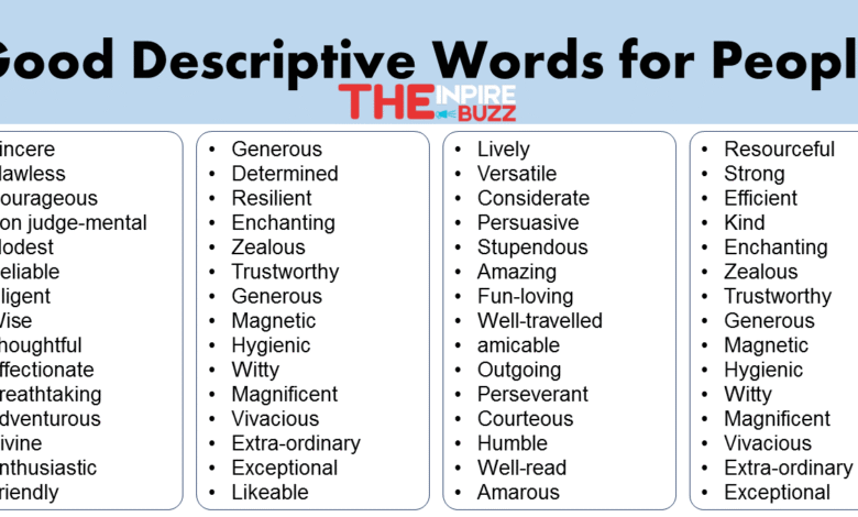 descriptive words for people