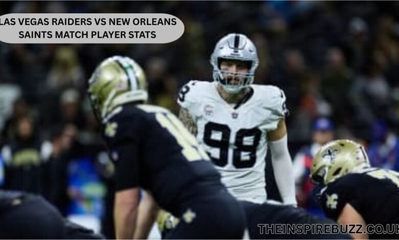 Las Vegas Raiders vs New Orleans Saints Match Player Stats